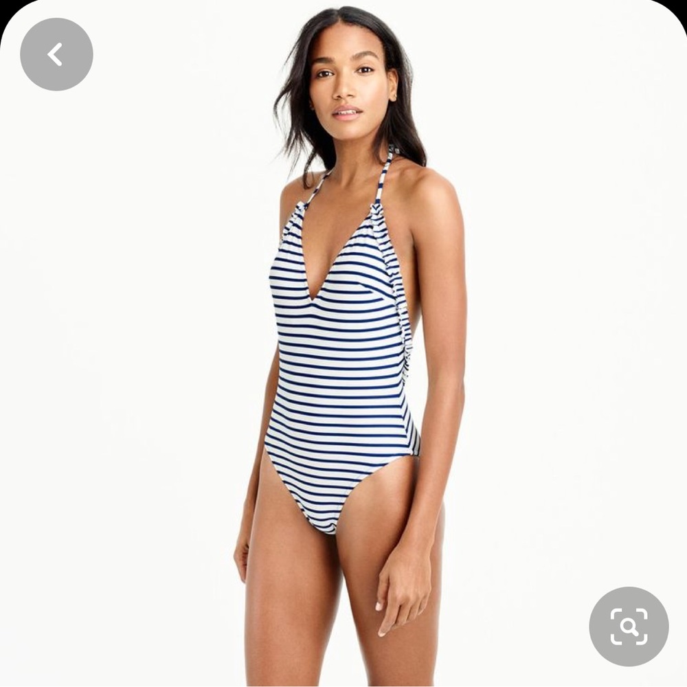 🆕J. Crew Striped Halter One Piece Swimsuit